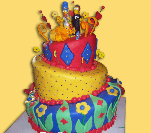 Simpsons Wedding Cake