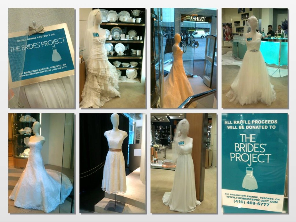 Dresses from The Brides' Project displayed at the William Ashley Bridal Registry Event {via The Brides's Project Toronto Facebook Page}
