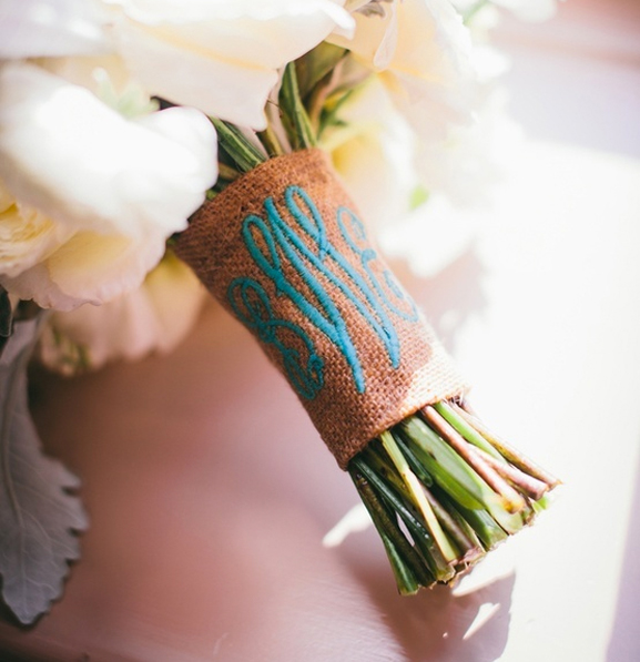 Something Blue  - wedding bouquet