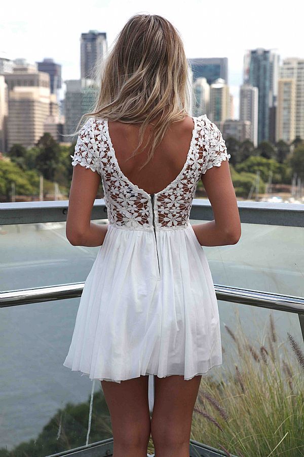 little lace white dress