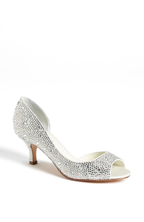 Sparkle Kitten Heel Bridal Shoes