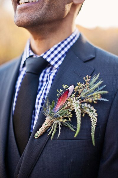 Fall Floral Wedding Boutonnieres