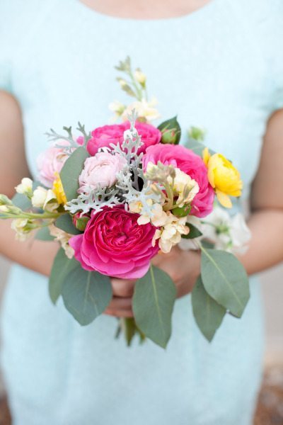 deep pink bridal bouquet