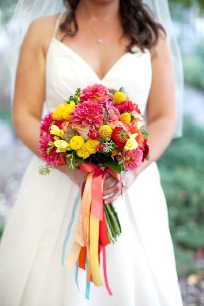 deep pink bridal bouquet