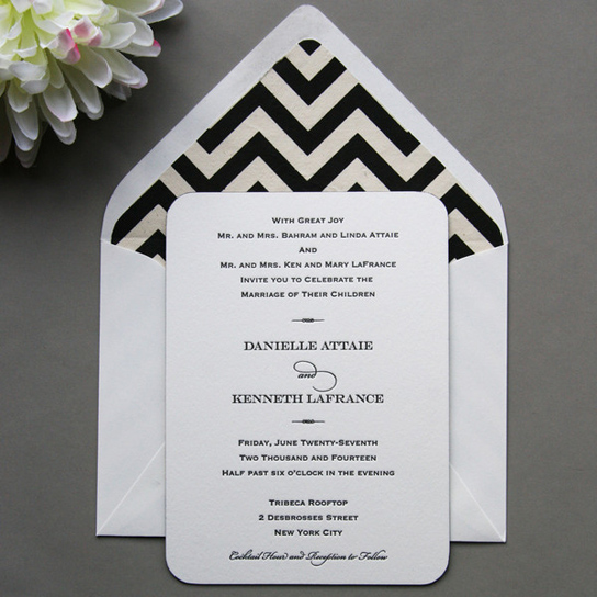 Chic, Stylish Wedding Invitation | PreOwnedWeddingDresses.com