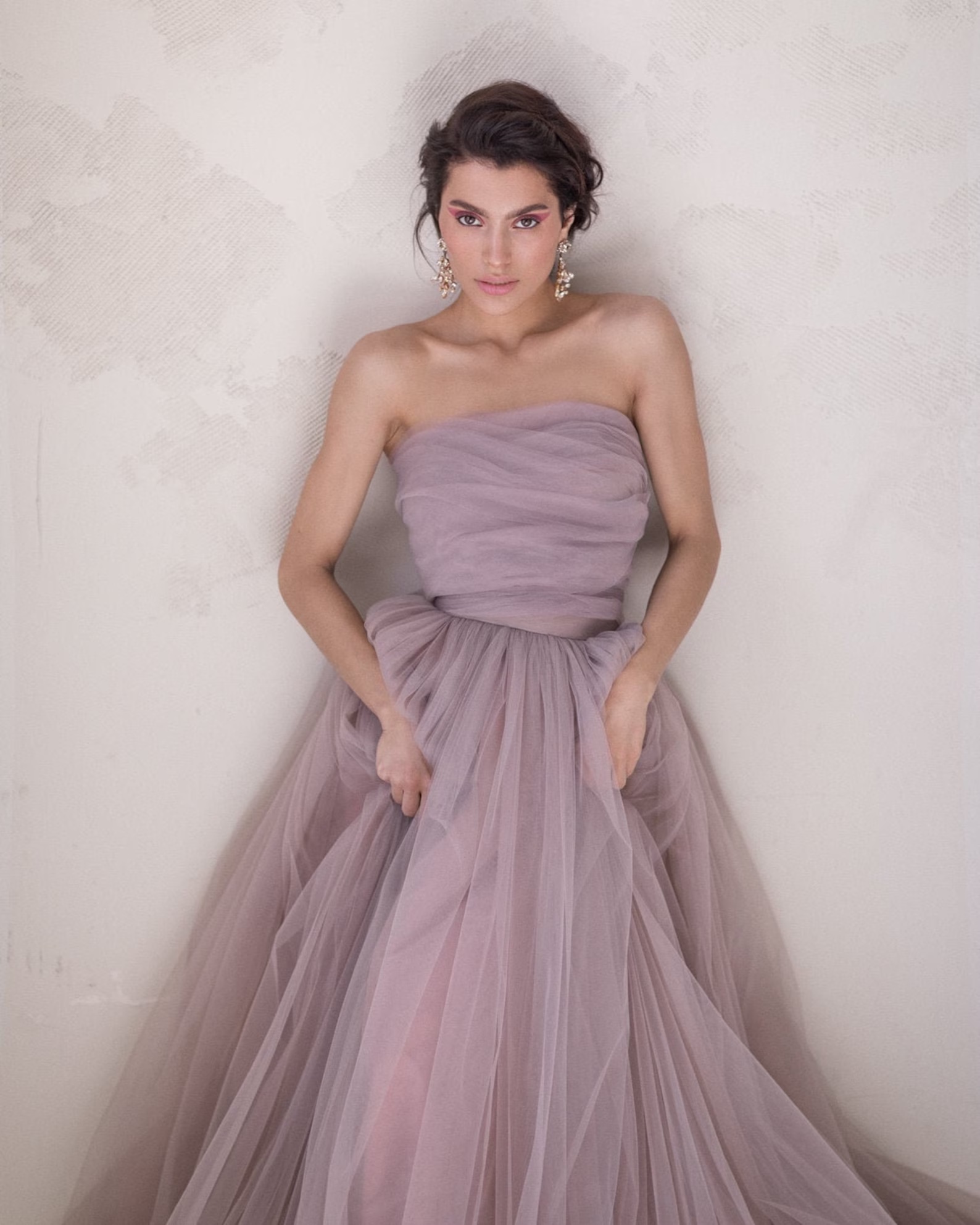 Etsy Sumarokova Atelier Draped Purple Wedding Dress