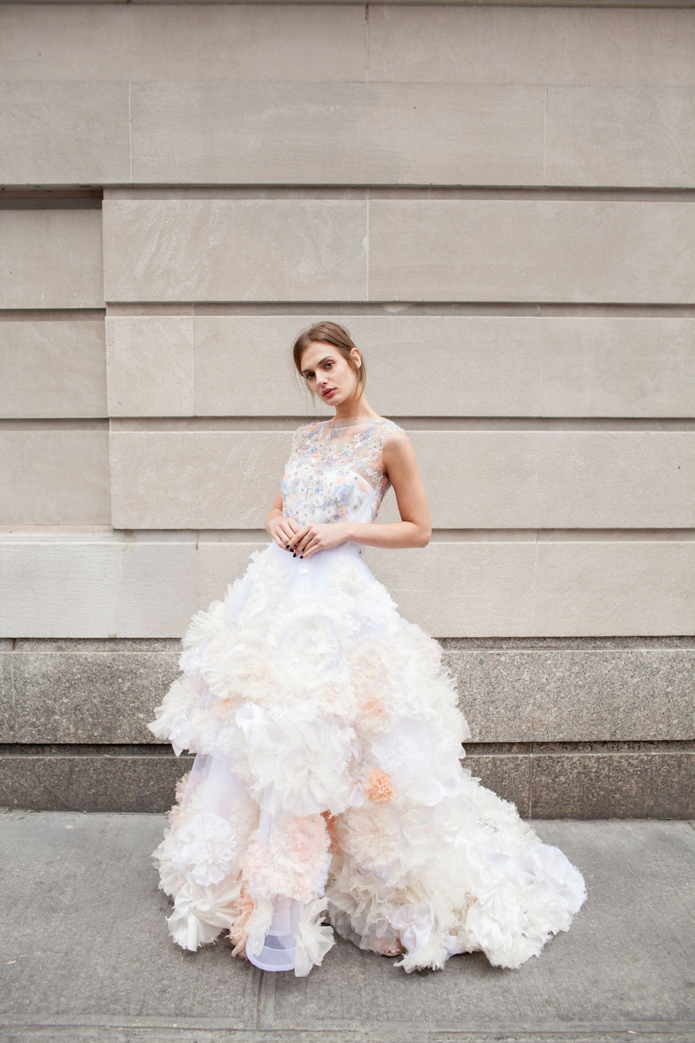 Samantha Sleeper Colorful Ball Gown Wedding Dress