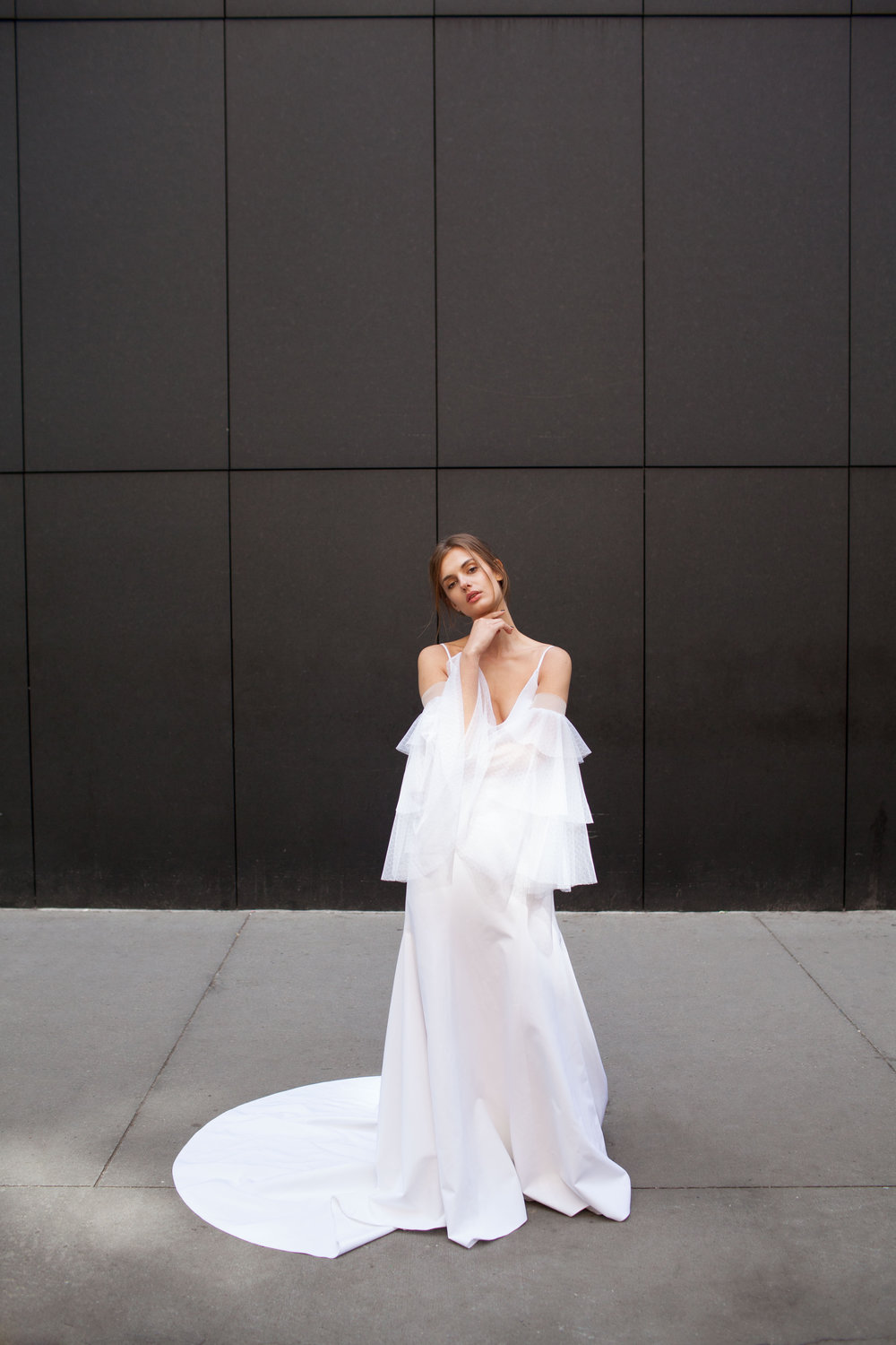 Samantha Sleeper Wedding Dress With Detachable Sleeves
