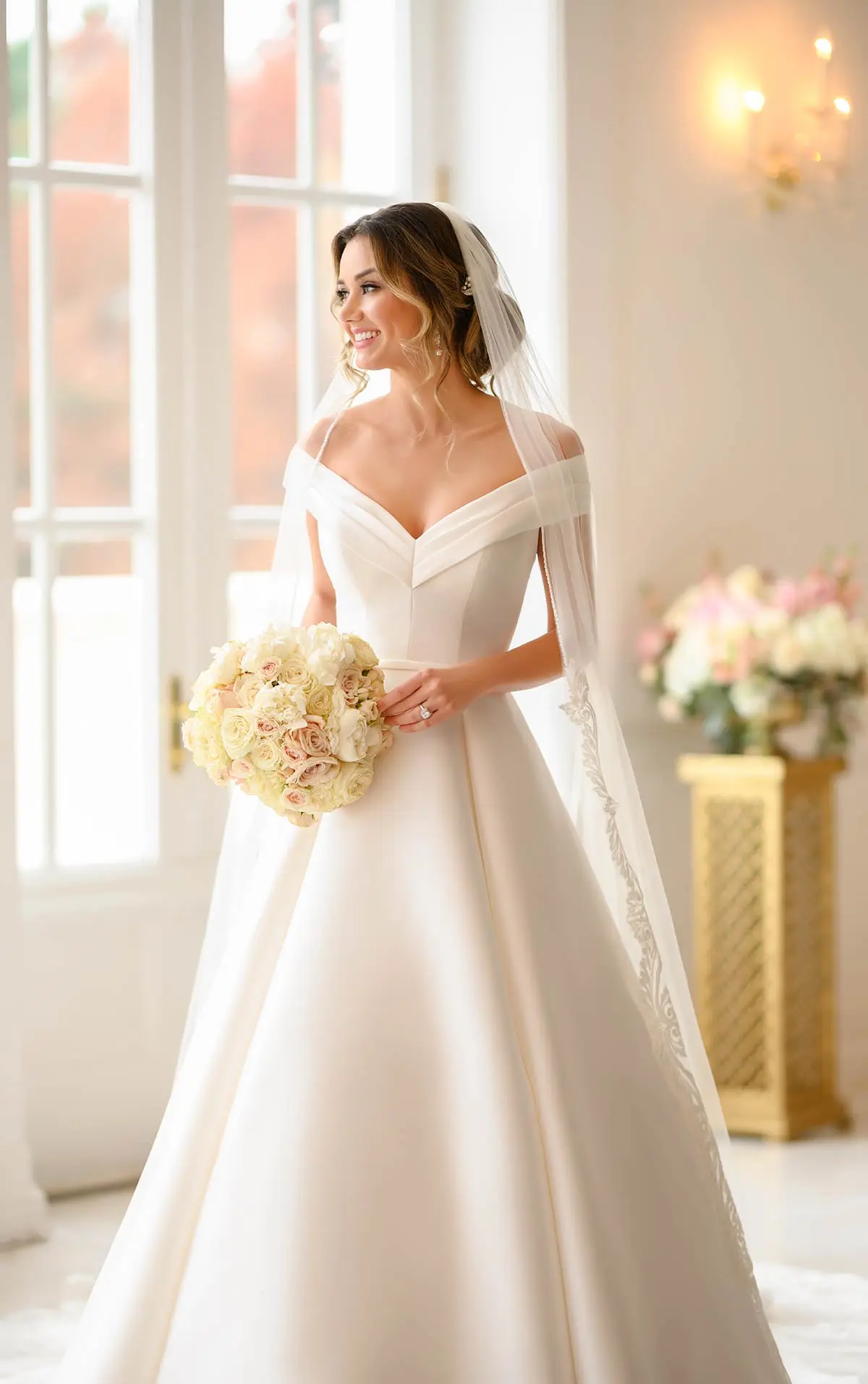 Stella York Classic Off the Shoulder Ball Gown