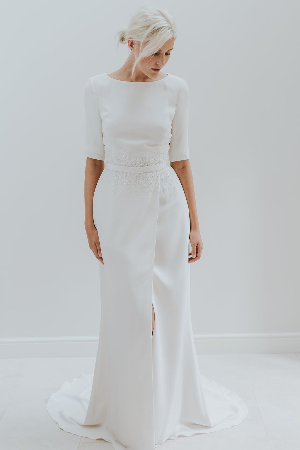 Charlotte Simpson 3/4 Sleeve Wedding Dress