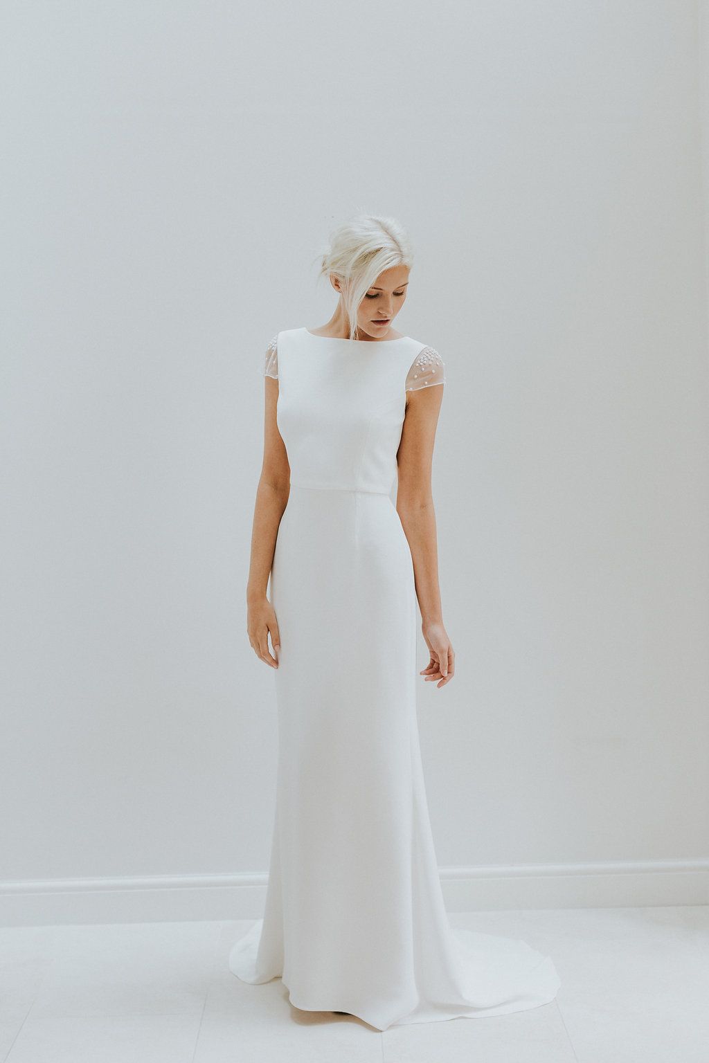 Charlotte Simpson Cap Sleeve Wedding Dress