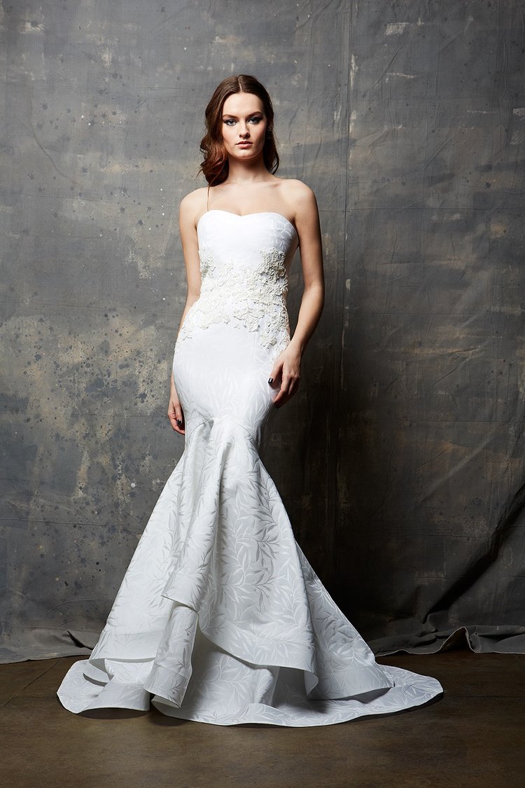 Katie Fong Strapless Mermaid Wedding Dress