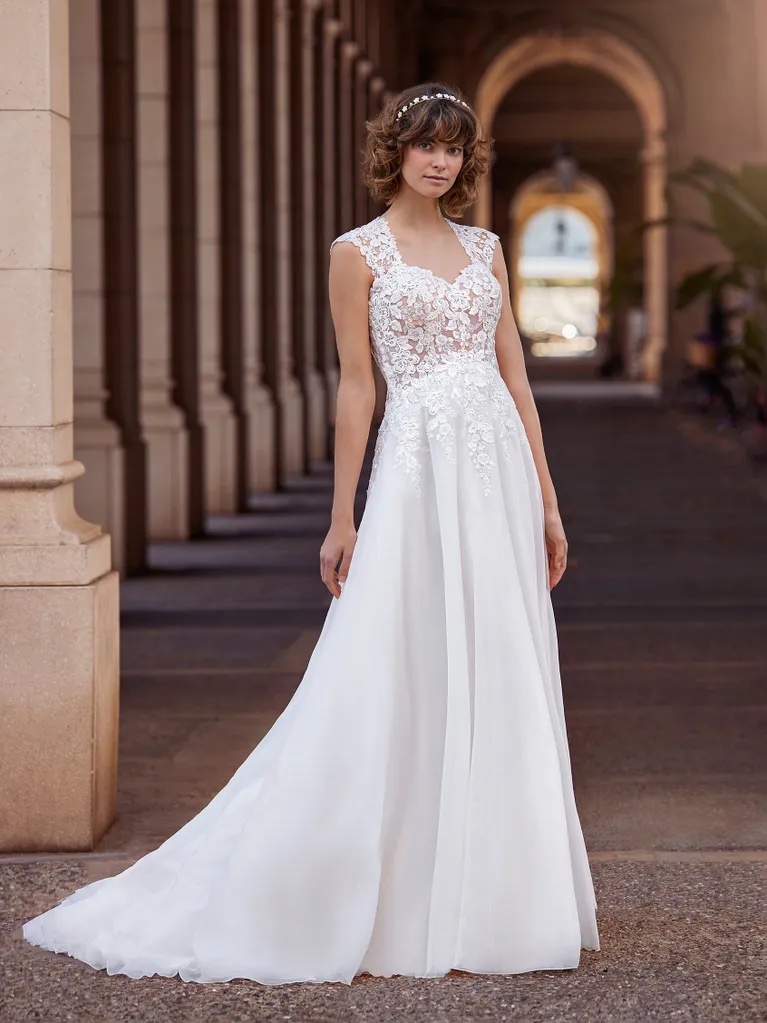 White One, Satiny Wedding Dress 
