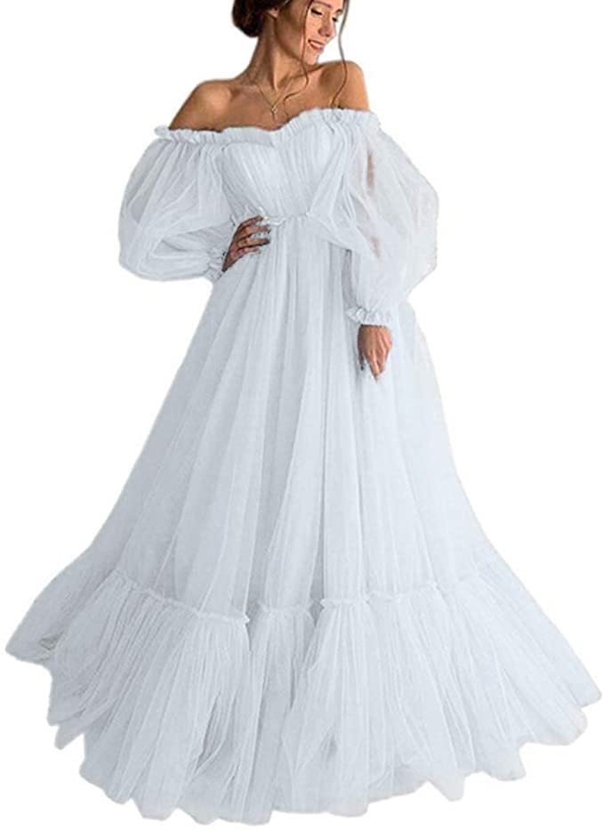 Off-the-Shoulder Ball Gown via Amazon