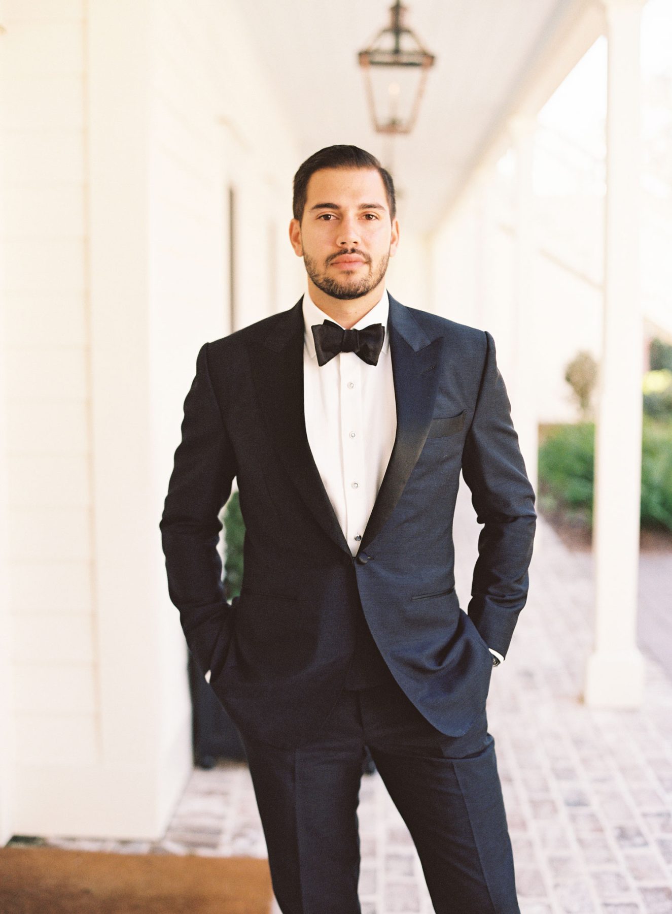 Men Bow Tie Wedding Black Tuxedo Suit Black Suit With Bow Tie For - Main Image