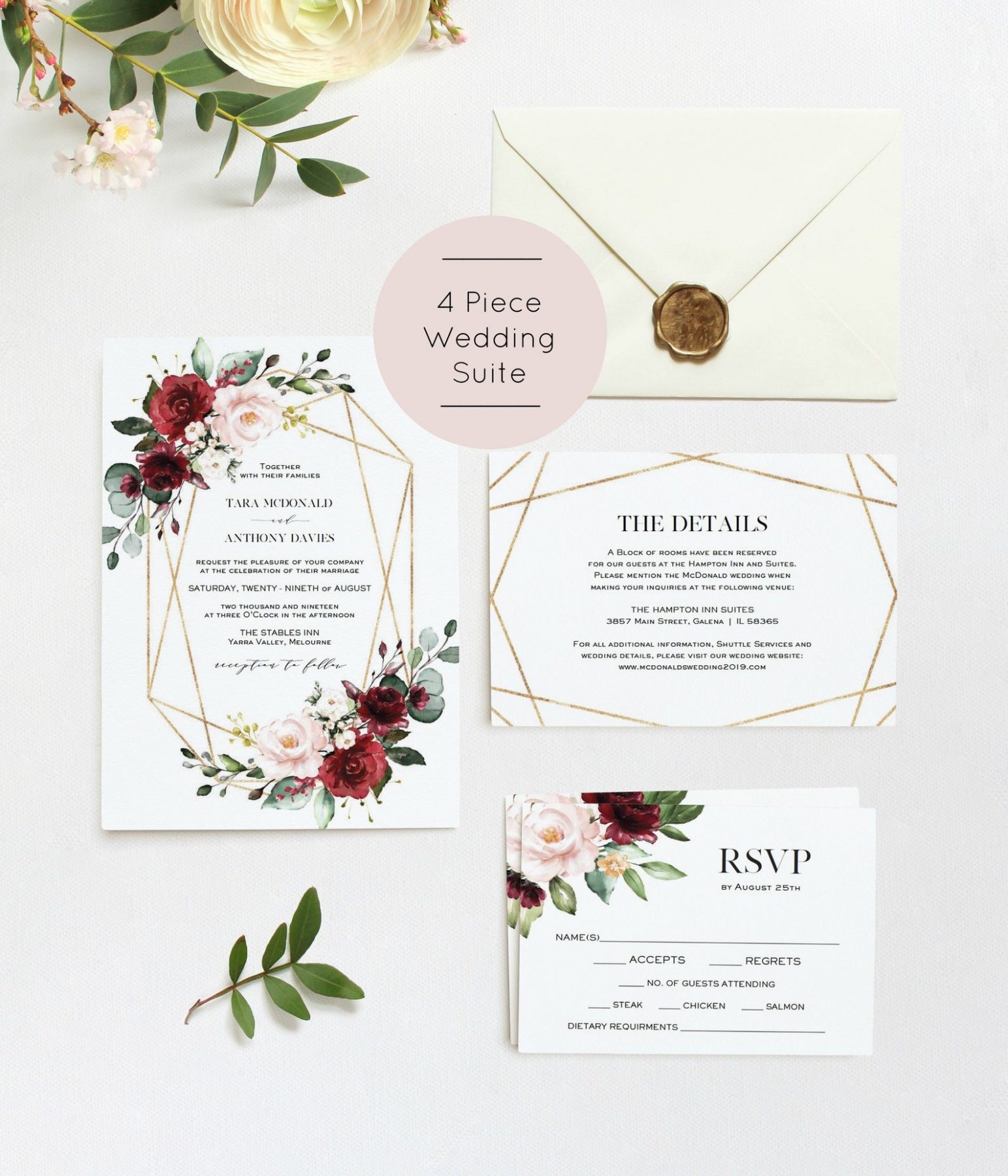 Willow Lane Paperie wedding invitations
