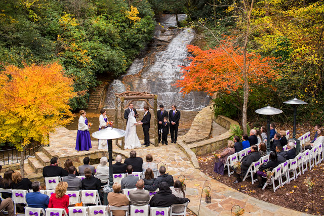 A perfect and intimate autumn wedding at Chota Falls in the mountains of Northern Georgia | Cariad Photography: http://cariadphotography.com
