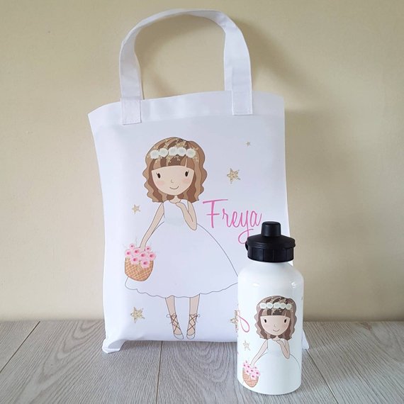 Water Bottle & Custom Bag Set 