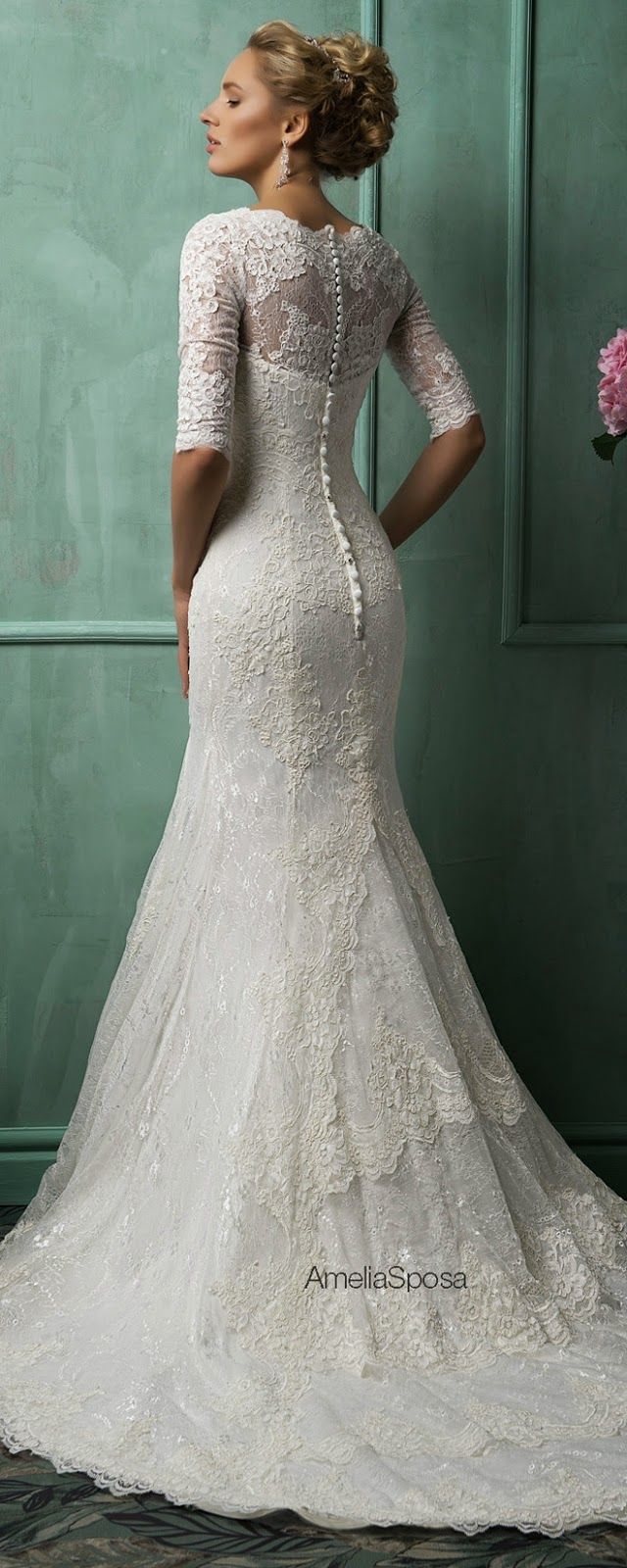 Wedding Gowns with Buttons Down the Back
