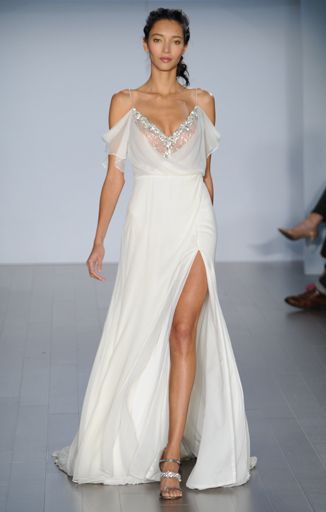 Wedding gowns with slits