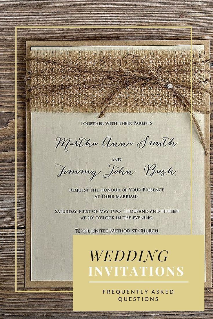 wedding invitations faqs