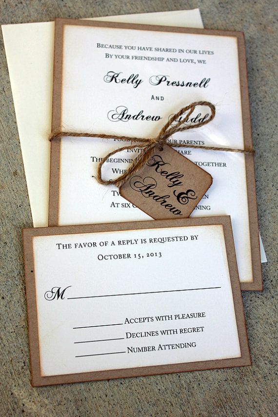 handmade wedding invitation