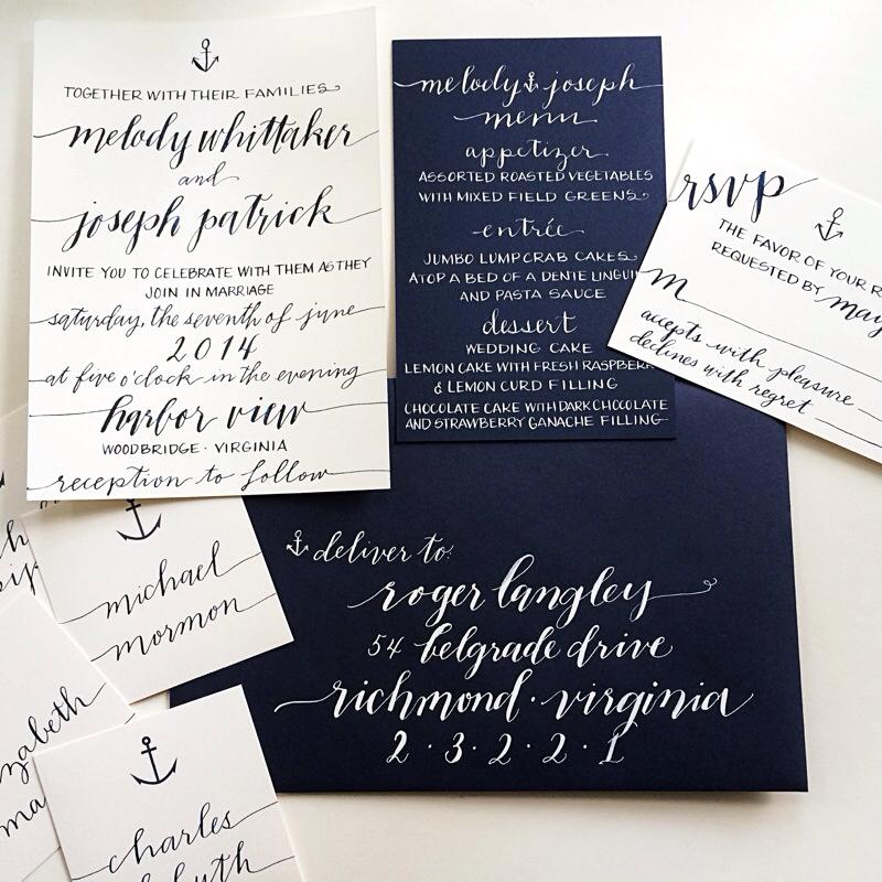 Romantic Wedding Calligraphy Inspiration | PreOwnedWeddingDresses.com