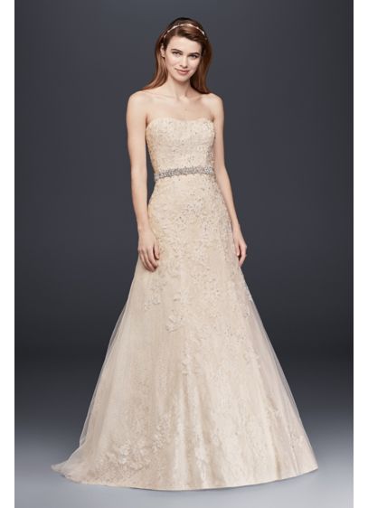 Jewel Lace A-Line Dress | David’s Bridal
