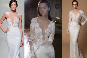 daring necklines | wedding dress trends