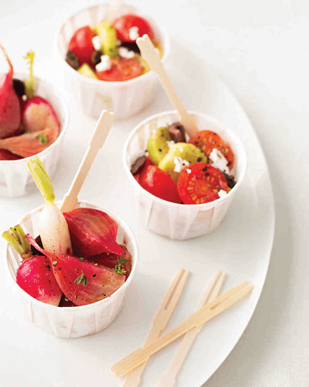 Baby Salads in Small Cups