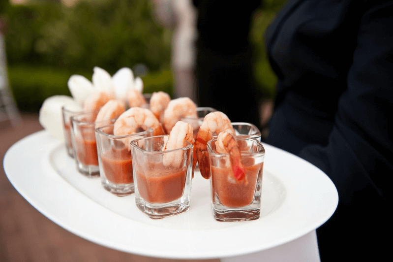 Shrimp Cocktails in Shot Glasses