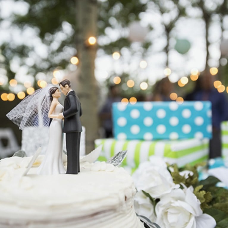 Bride and Groom wedding cake topper