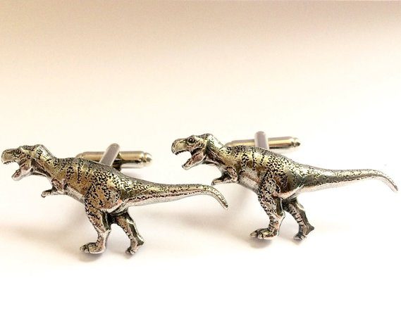 handmade dinosaur cufflinks