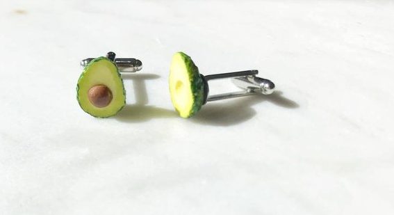 avocado cufflinks