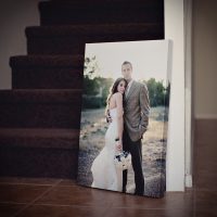 wedding photo on canvas