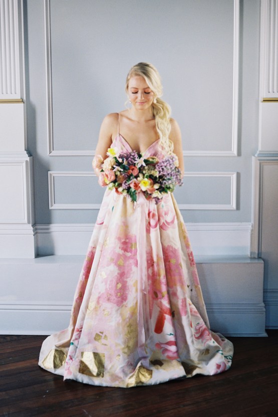 floral wedding gown