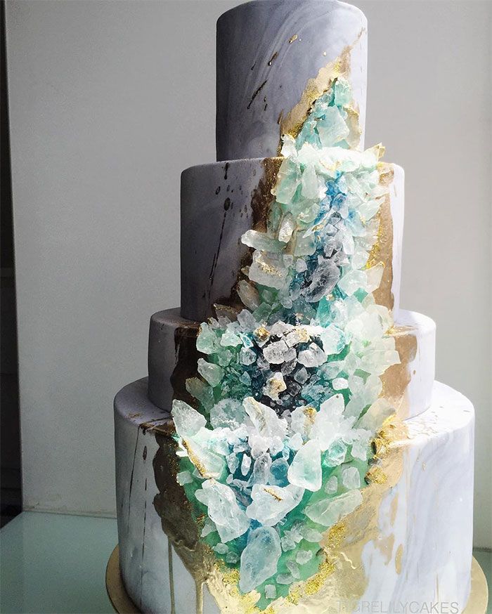 agate wedding cake