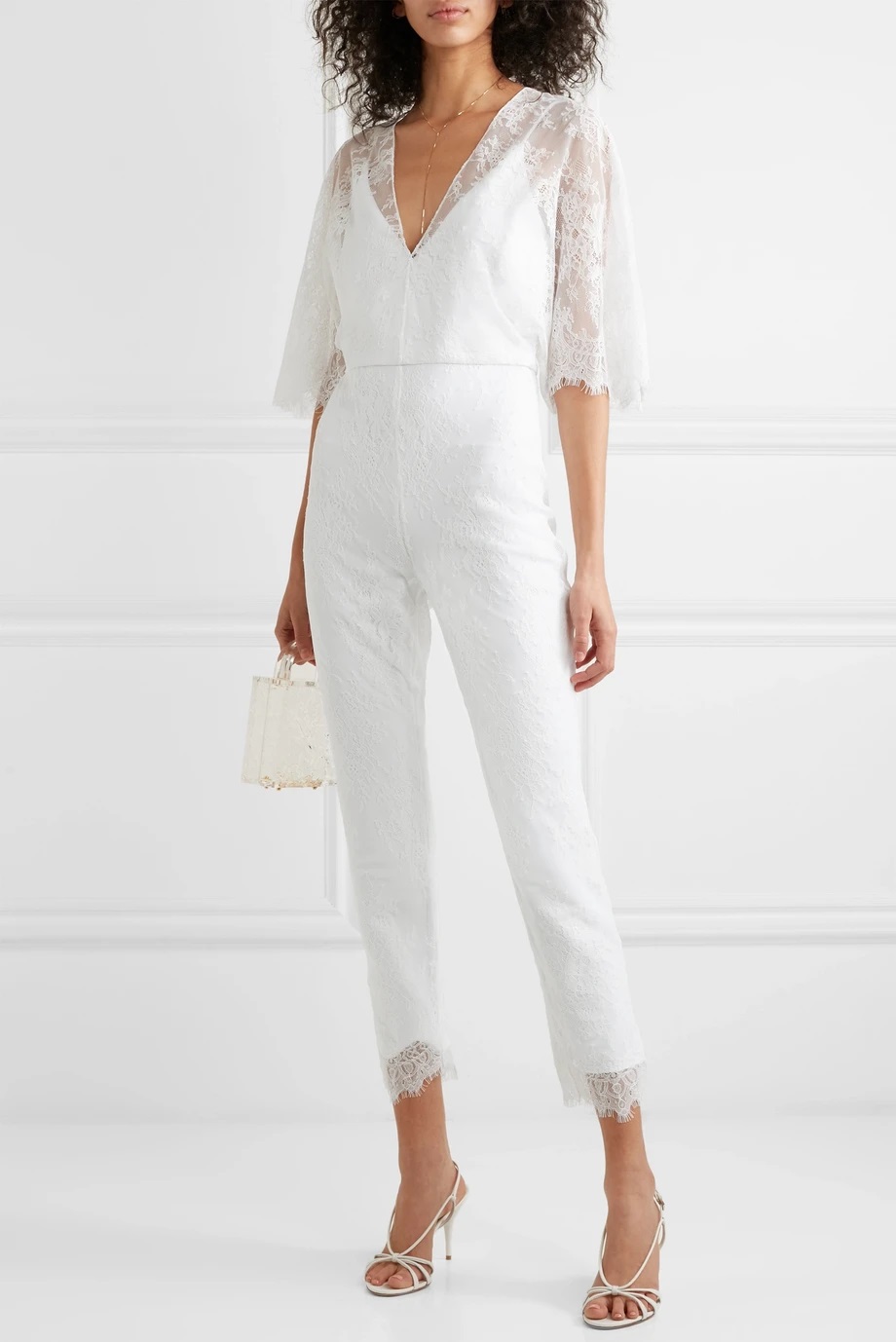 Cushnie - Cropped Lace Jumpsuit