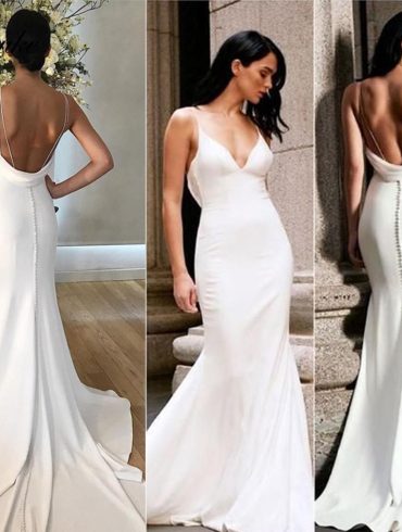 Dress feature trumpet wedding dress