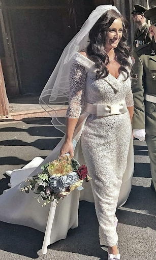 Lovely silver wedding dress