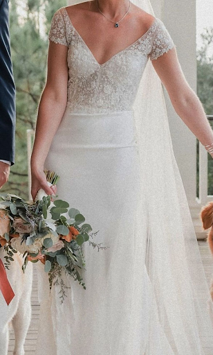 Lacey wedding dress