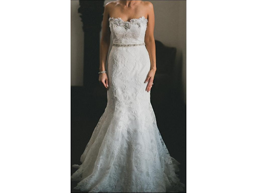 Fitted long wedding dress