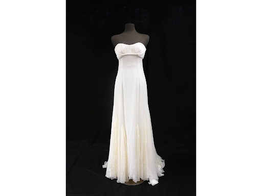 Simple wedding gown with empire waist