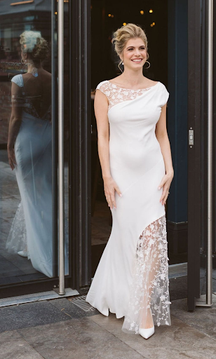 Sleek form fitted wedding dress