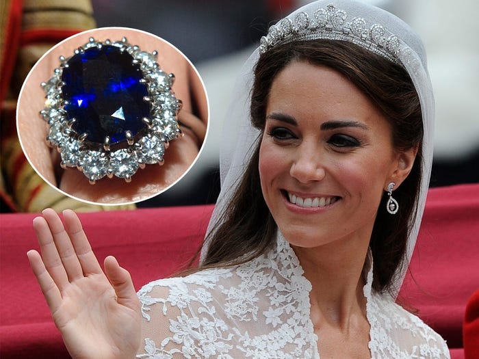 Kate Middleton's sapphire and diamond engagement ring