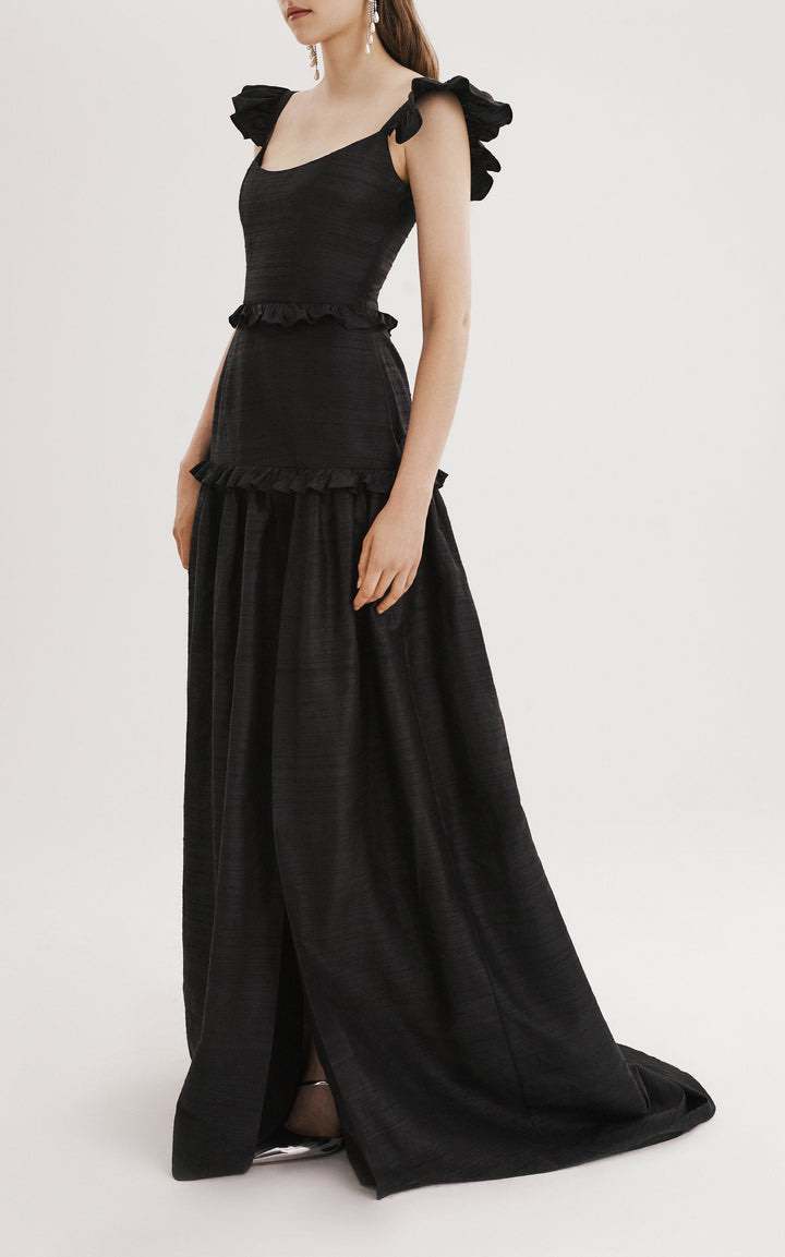 Arabella black silk Markarian gown