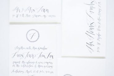 Black And White Wedding Invitations Ideas Calligraphy Betsy Dunlap
