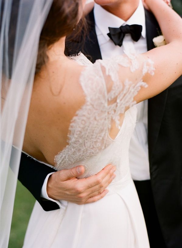 Black And White Wedding Lace Wedding Dress Black Tie Veil