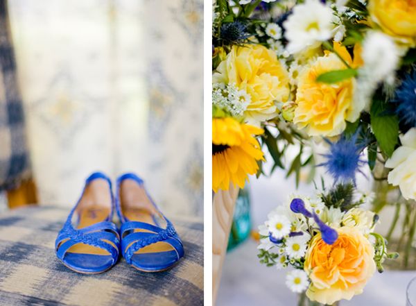 Blue Flat Wedding Shoes