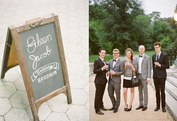 Chalkboard Wedding Sign Chic Guests